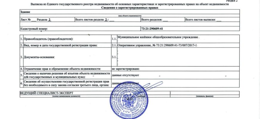 После кадастрового учета здания собственнику выдается выписка ЕГРН